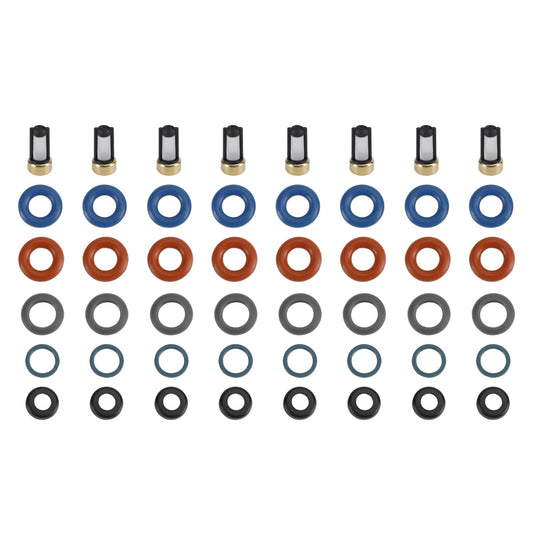 Volvo S80 XC90 4.4L 8PCS Fuel Injectors Repair Seal Kit Filter Cap FJ1073 85212247 1550589