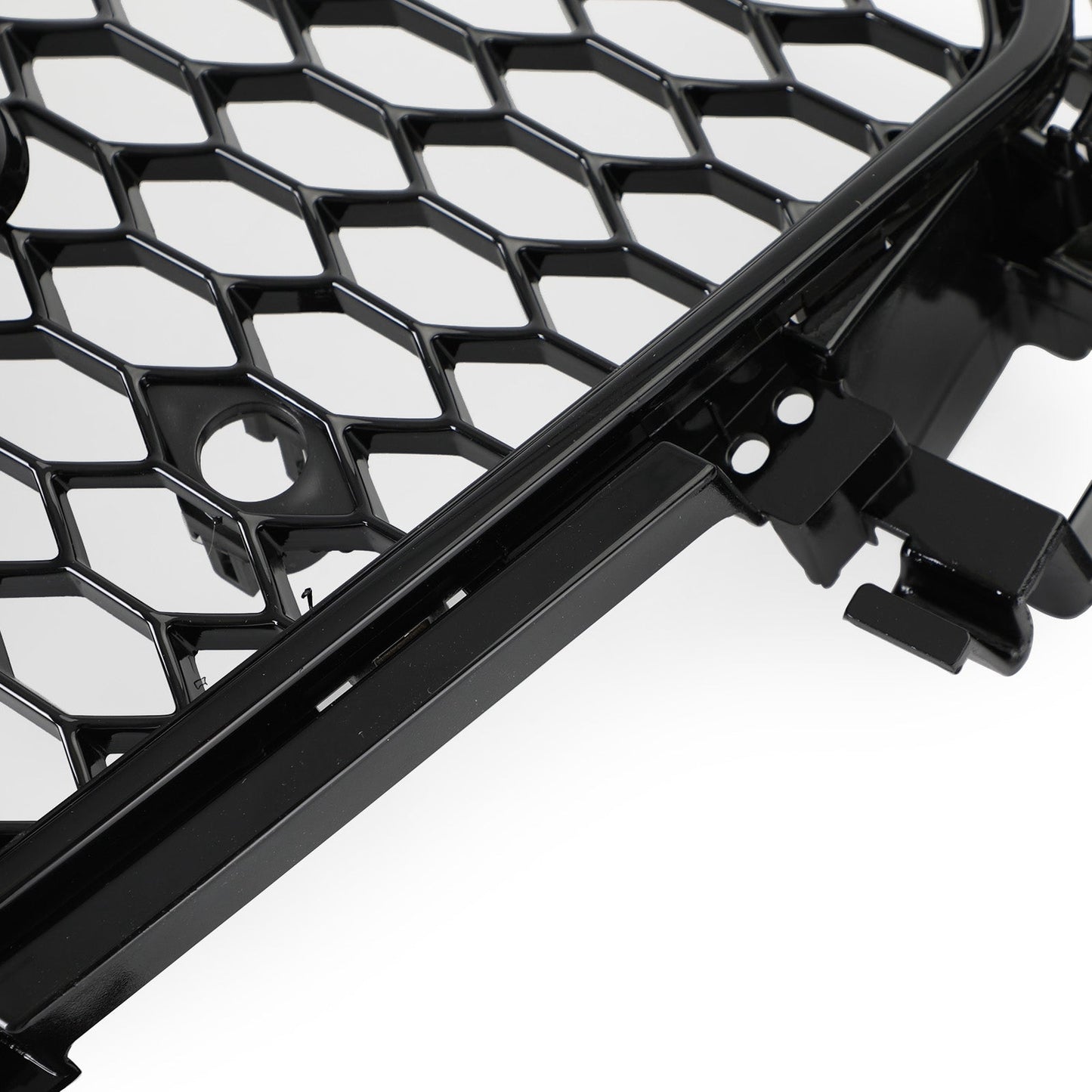 Audi 2012-2016 A4 S4 Honeycomb Grill RS4 Style Mesh Front Bumper Grille Gloss Black