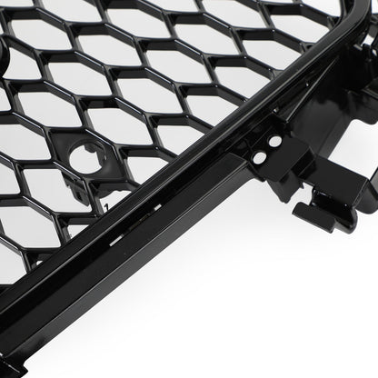Audi 2012-2016 A4 S4 Honeycomb Grill RS4 Style Mesh Front Bumper Grille Gloss Black