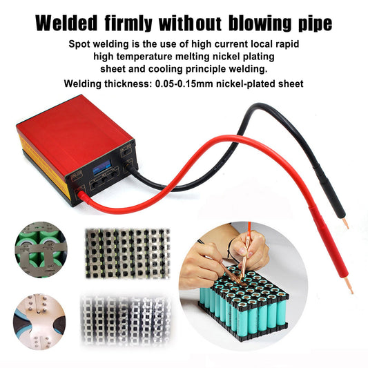 18650 Battery Welding Tool Kit, US Plug Portable Double Pulse Mini Spot Welder