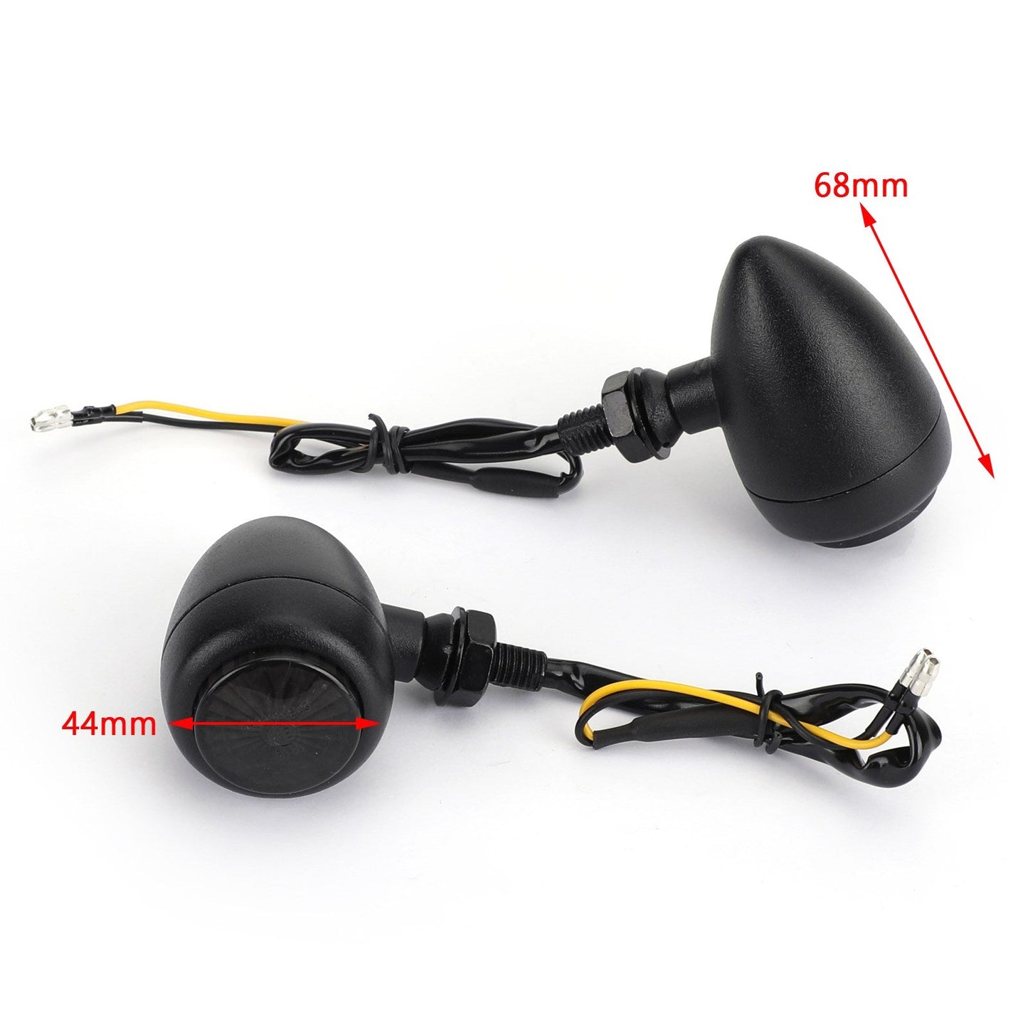 Turn Signals Indicators Fit For Harley Chopper Cafe Racer Black Champoo