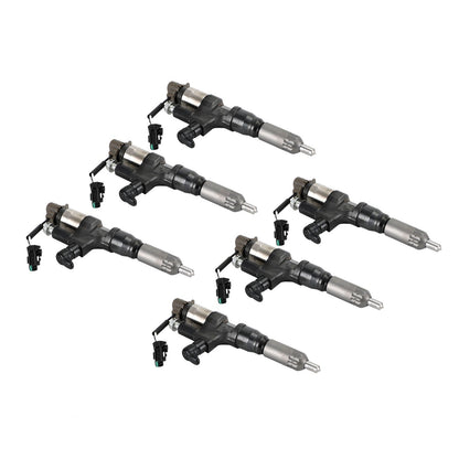 Hino J08E Kobelco SK330-8 SK350 Excavator 6PCS Fuel Injectors 095000-6593 CB84034501S 23670-E0010