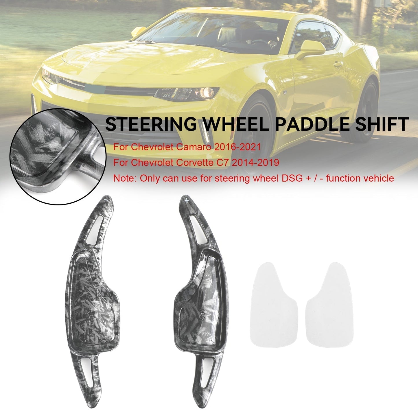 2014-2019 Chevy Corvette C7 Steering Wheel Paddle Shifter Extensions