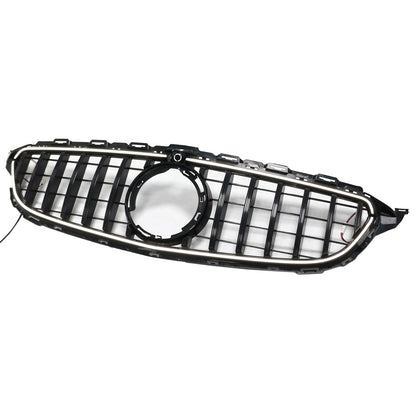 2015-2021 Mercedes Benz C-Class W205 C200 C250 C300 C350 Black Front Bumper Grill Grille W/LED