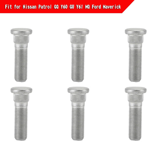 6pcs Front Wheel Stud Kit Fit For Nissan Patrol GQ Y60 GU Y61 MQ Ford Maverick