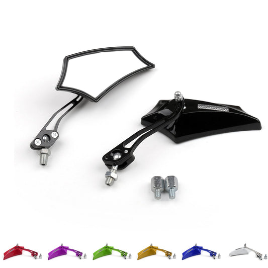 8mm 10mm Motocycle Chopper Cruiser Street Dirt Bike Rear View Mirrors Honda Kawasaki Suzuki Ducati Aprilia Universal