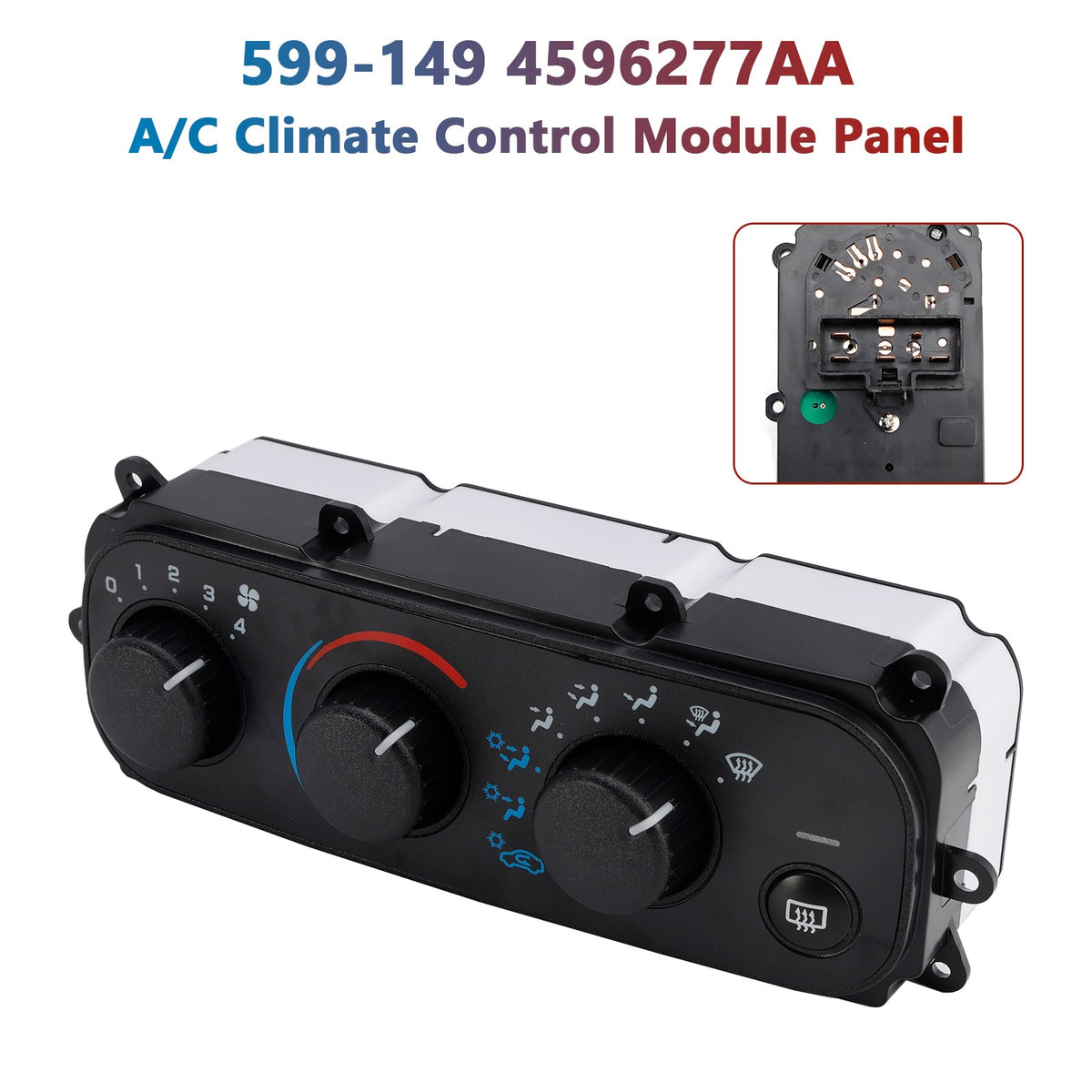 Chrysler Truck A/C Climate Control Module Panel 599-149 4596277AA 04596277AB