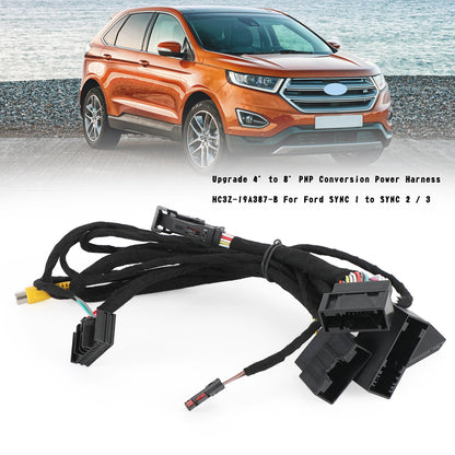 Ford SYNC 1 to SYNC 2/3 4" to 8" PNP Conversion Power Harness HC3Z-19A387-B