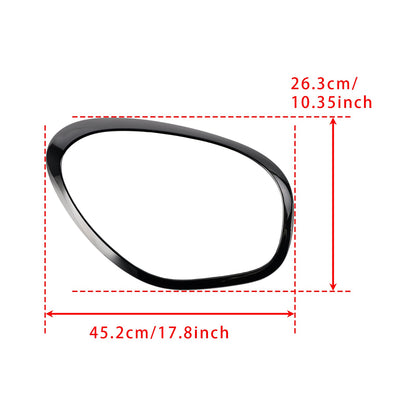 2013-2016 MINI Cooper R60 Countryman John Cooper Works ALL4 2pcs Gloss Black Headlights Ornamental Ring 51139801573 51139801574