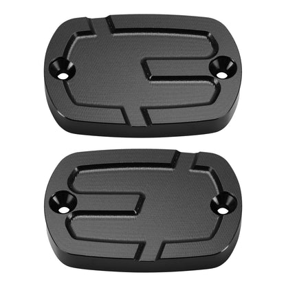 Yamaha T-MAX 500 530 SX DX 560 TECH MAX 2x Break Fluid Reservoir Caps Black Fluid