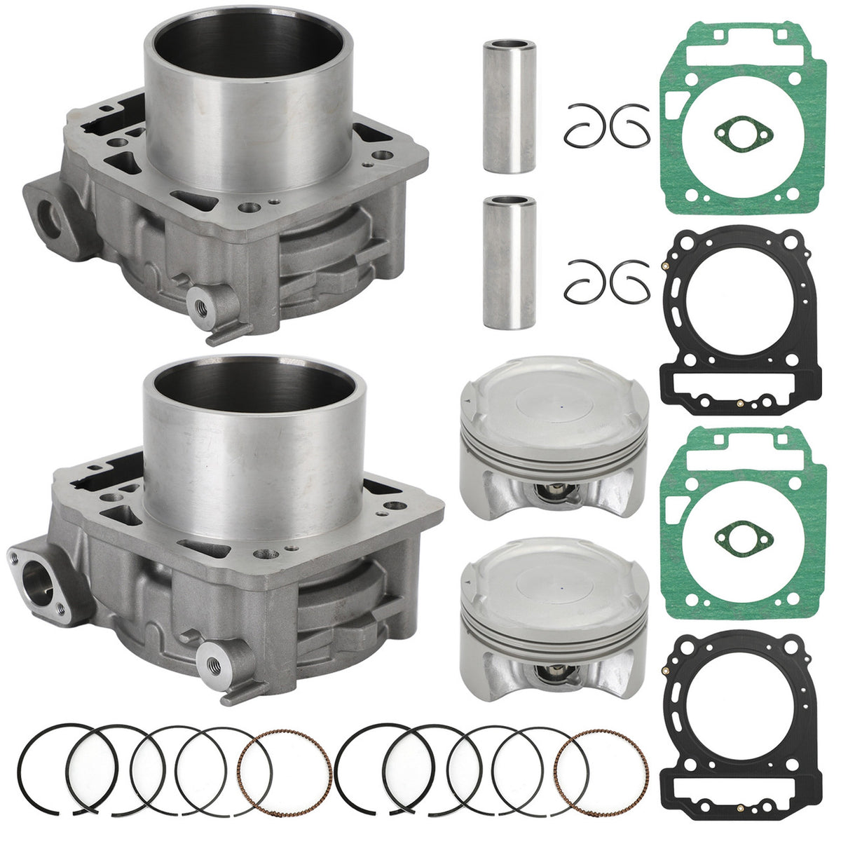 Can-Am BRP Renegade 1000/R T3 2012-2020 STD 91mm Front & Rear Cylinders Top End Kit 420623566 420623565
