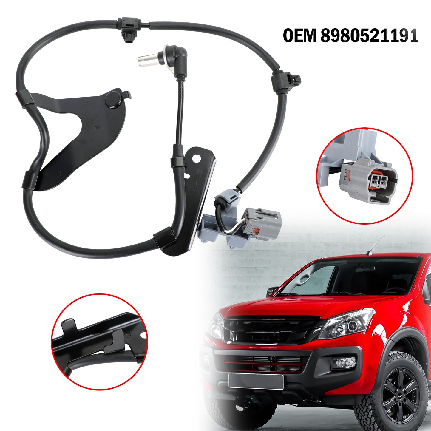 2012-2019 Isuzu D-Max 2.5 Twin Turbo ABS Wheel Speed Sensor Front Left/Right 8-98052119-1 8-98052120-1