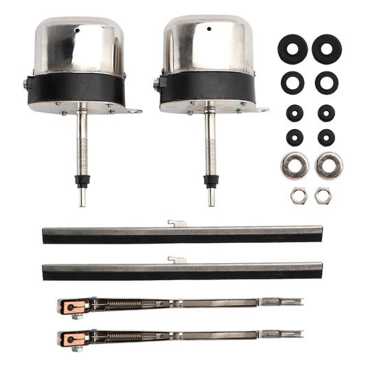 32 Fords Boats Jeep ATV's Pair of Stainless Windshield Wiper Motor Hot Street Rod 558SS S6558