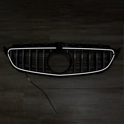 2015-2021 Mercedes Benz C-Class W205 C200 C250 C300 C350 Chrome Front Bumper Grill Grille W/LED