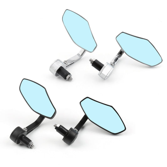 7/8" 1" Aluminum Rear View Side Mirror Handle Bar End For Motorcycle