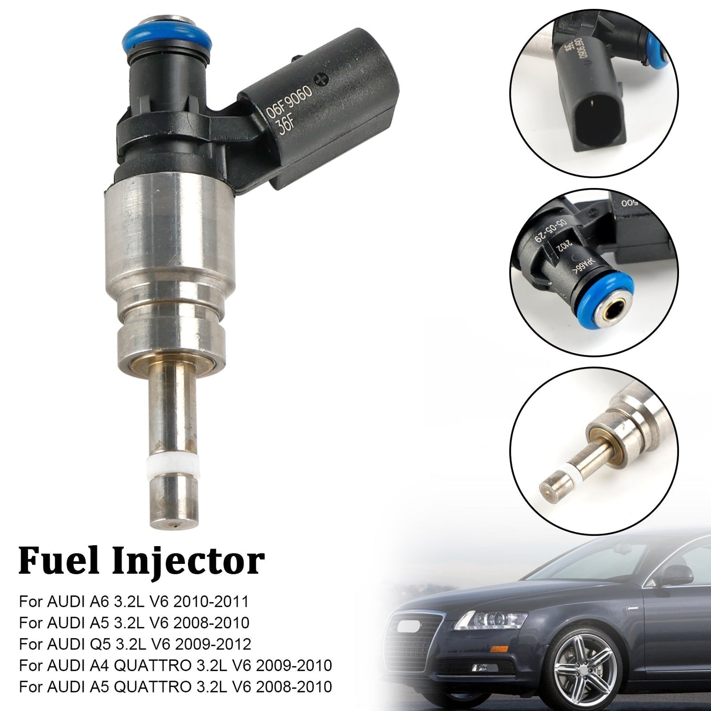 2008-2010 Audi A5 QUATTRO 3.2L V6 Fuel Injector 06E906036F 0261500037