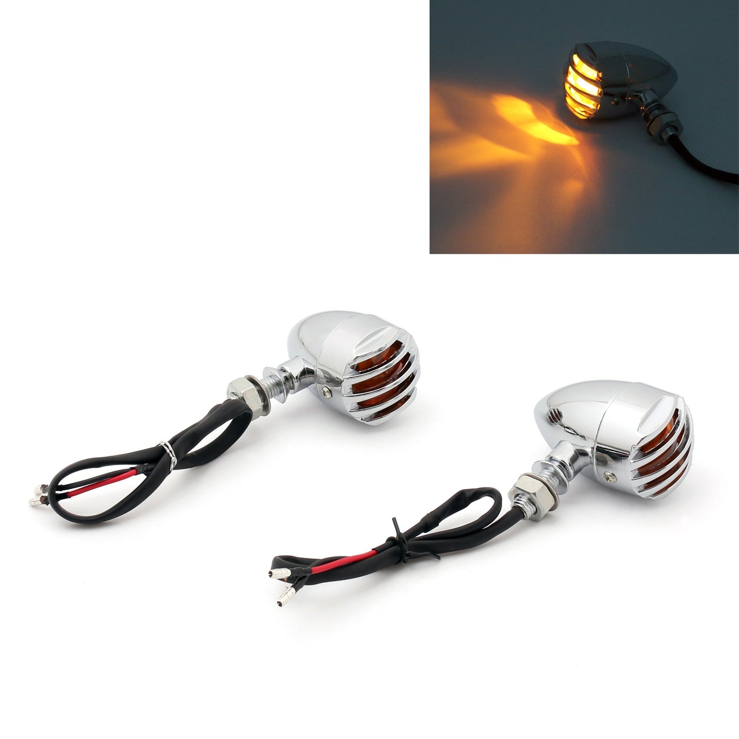 Turn Signal Blinker Indicator For Harley Chopper Sportster Dyna Softail Champoo