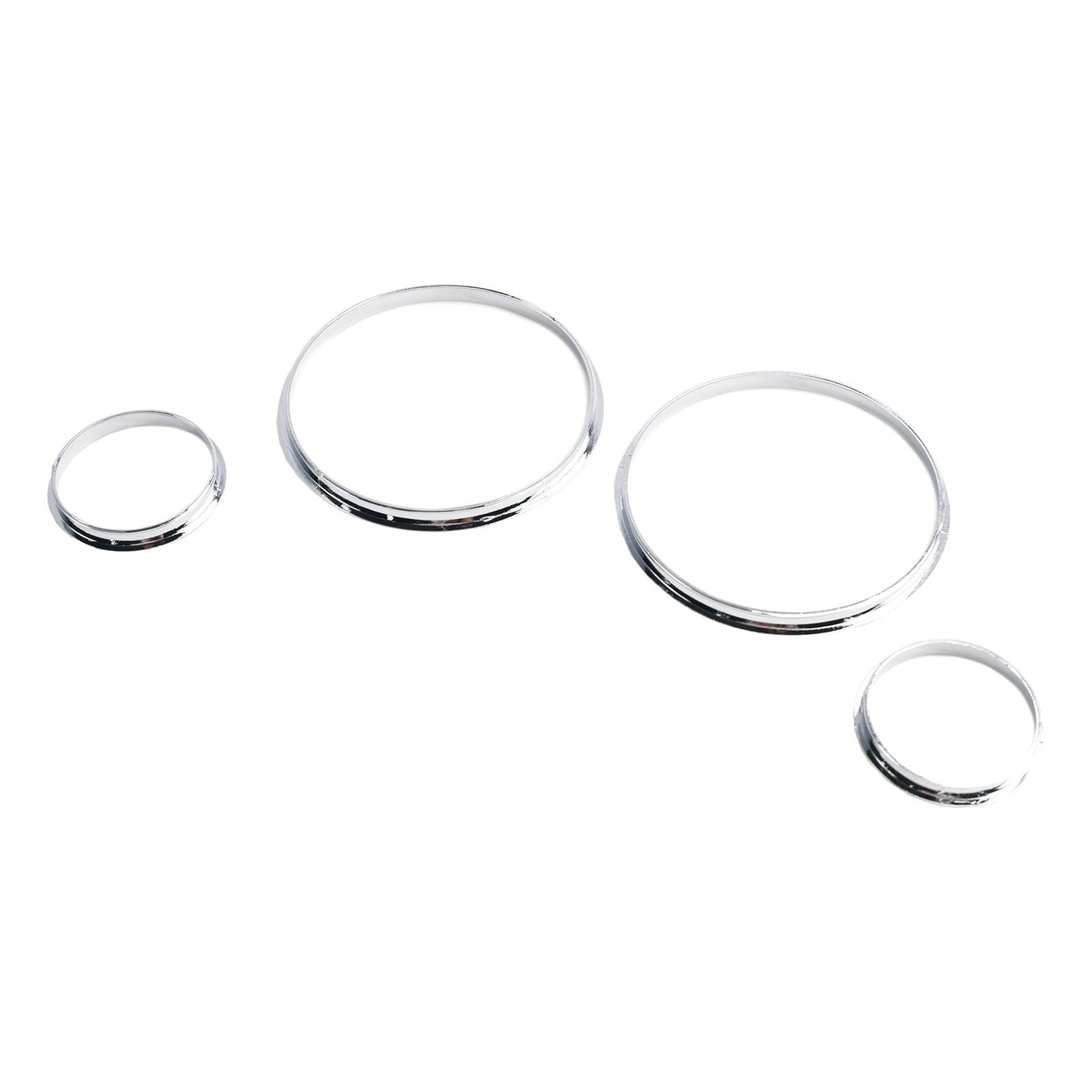 1995-2004 BMW E39 5 Series Silver Dash Trim Rings Speedometer Gauge Cluster Panel GF1734008