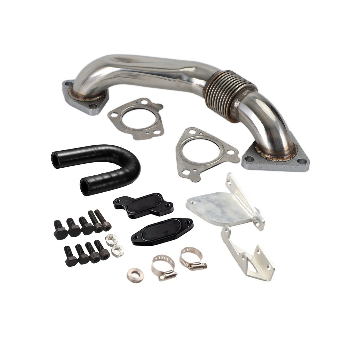 2007.5-2010 Chevrolet Silverado GMC 2500 3500 LMM 6.6L Duramax EGR Delete Kit & Passenger Up Pipe