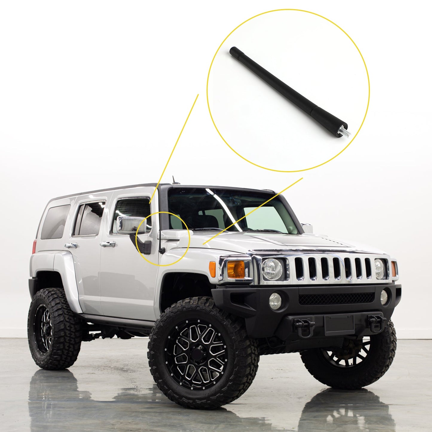 2006-2010 Hummer H3 7" Short Antenna Mast Radio AM/FM
