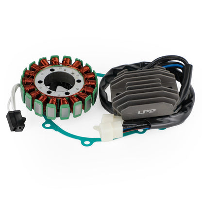 2005 Kawasaki ZX636 Ninja ZX-6R ZX636C1H Magneto Stator 21003-0023 + Voltage Rectifier 21066-0016 + Gasket 11061-0113