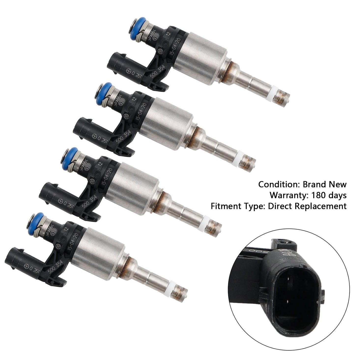 Volkswagen Beetle Golf Jetta Tiguan 4Pcs Fuel Injector 04E906036Q 0261500374
