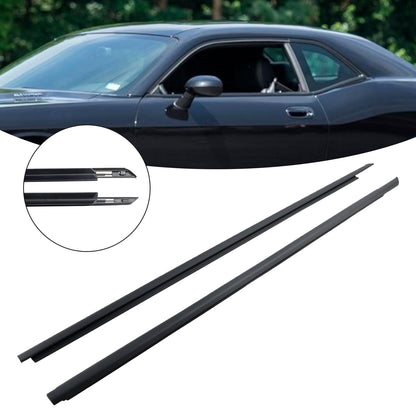 2008-2017 Dodge Challenger 2pcs 55399123AG 55399122AG Front Door Window Belt Weatherstrip