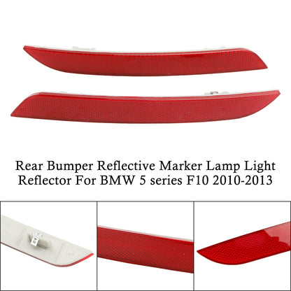 BMW 5-Series F10 F18 10-13 Rear Bumper Reflective Marker Lamp Light Reflector 63147203237 63147203238