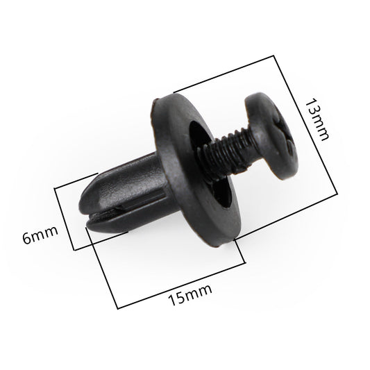 50x 6mm Fairing Clip Screw Rivets Panel Trim For Suzuki GSX, Burgman, V-Strom