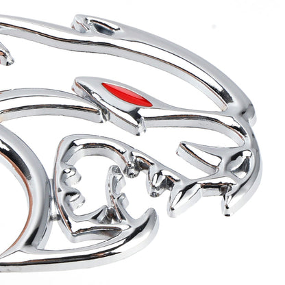 SRT Hellcat Silver 2PCS Hellcat Fender Side Emblem Badge Decal