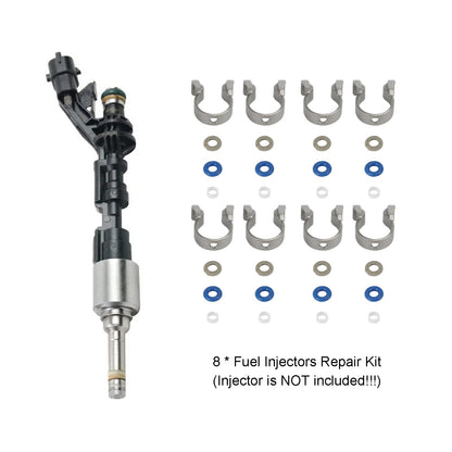 8PCS Fuel Injectors Repair Seal Kit 0261500105 FJ1161 Jaguar/Range Rover 5.0L V8