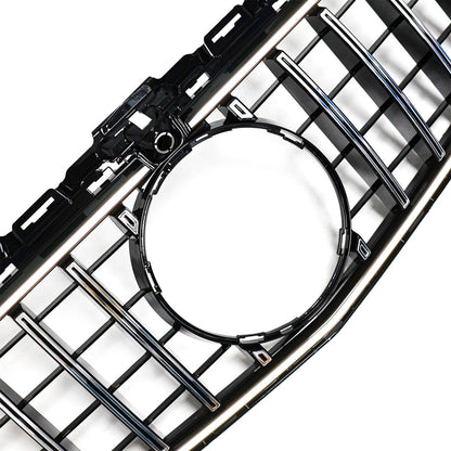 2015-2021 Mercedes Benz C-Class W205 C200 C250 C300 C350 Chrome Front Bumper Grill Grille W/LED