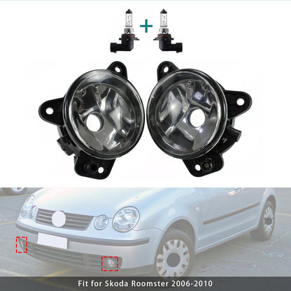 2005-2009 Volkswagen Polo 9N Pair Front Fog Light With Bulbs 6QD941699 6QD941700