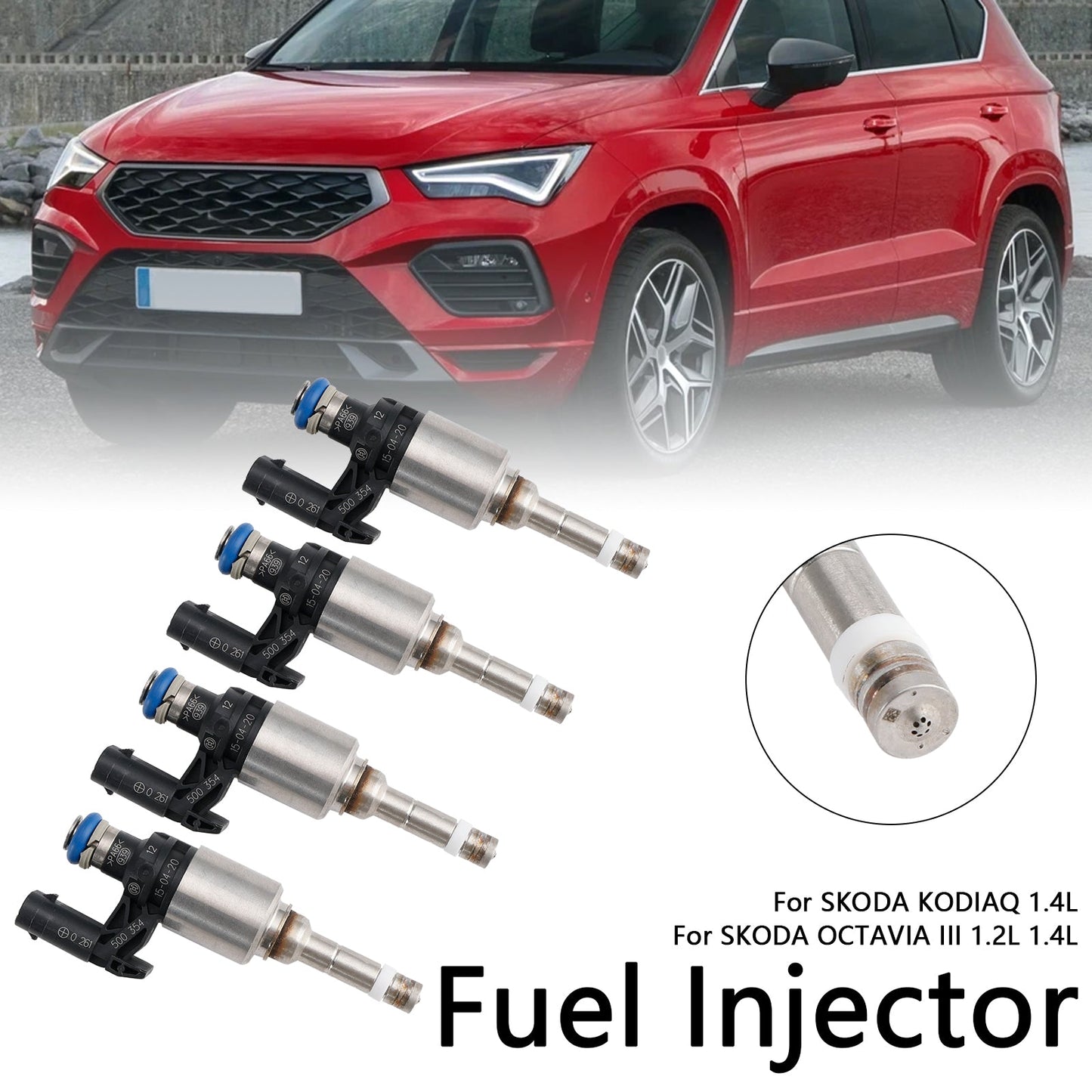 Volkswagen Beetle Golf Jetta Tiguan 4Pcs Fuel Injector 04E906036Q 0261500374