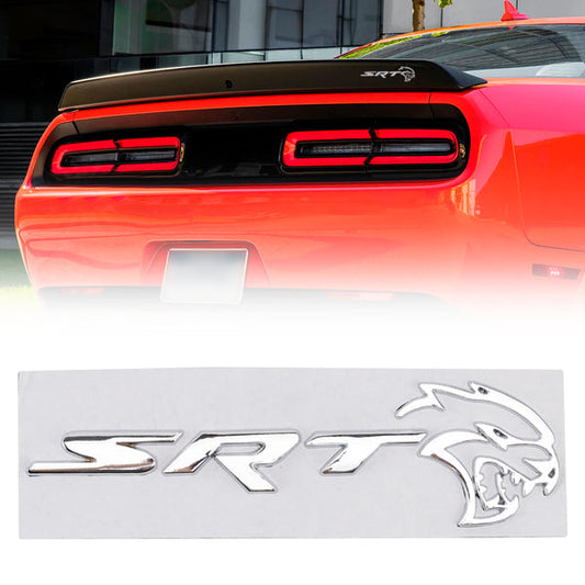 Challenger Trunk Lid Badge Rear Tailgate SRT Hellcat Decal Emblem Silver