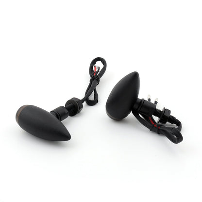 Harley Motorcycle Custom Bike Cruiser Bobber Chopper Bullet Turn Signal Light Fit Black Champoo