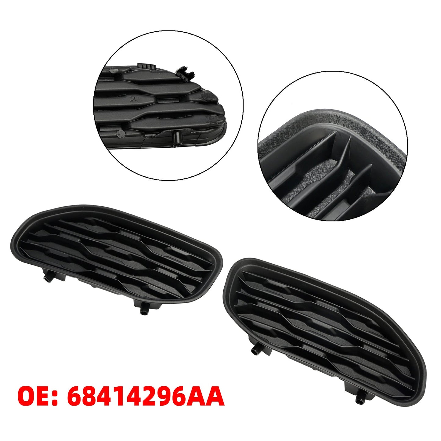 2019-2024 Ram 1500 Front Left & Right Side Bumper Bezel 68414296AA