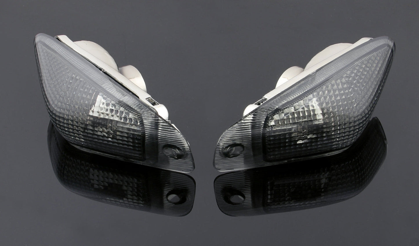 Front Turn Signals Lens Fit For Kawasaki ZZR600 ZX600E 1994-2004 Smoke Champoo