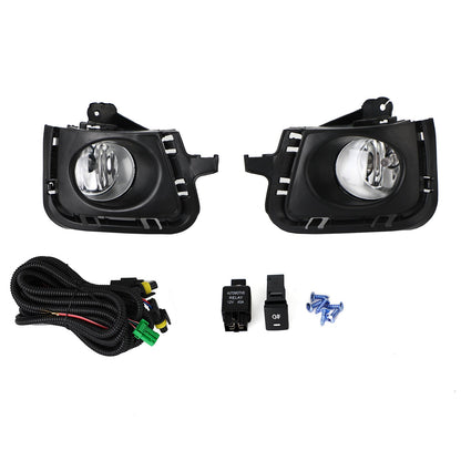 12-14 Toyota Prius C Clear Lens Front Bumper Fog Light Lamps w/Bezel+Switch