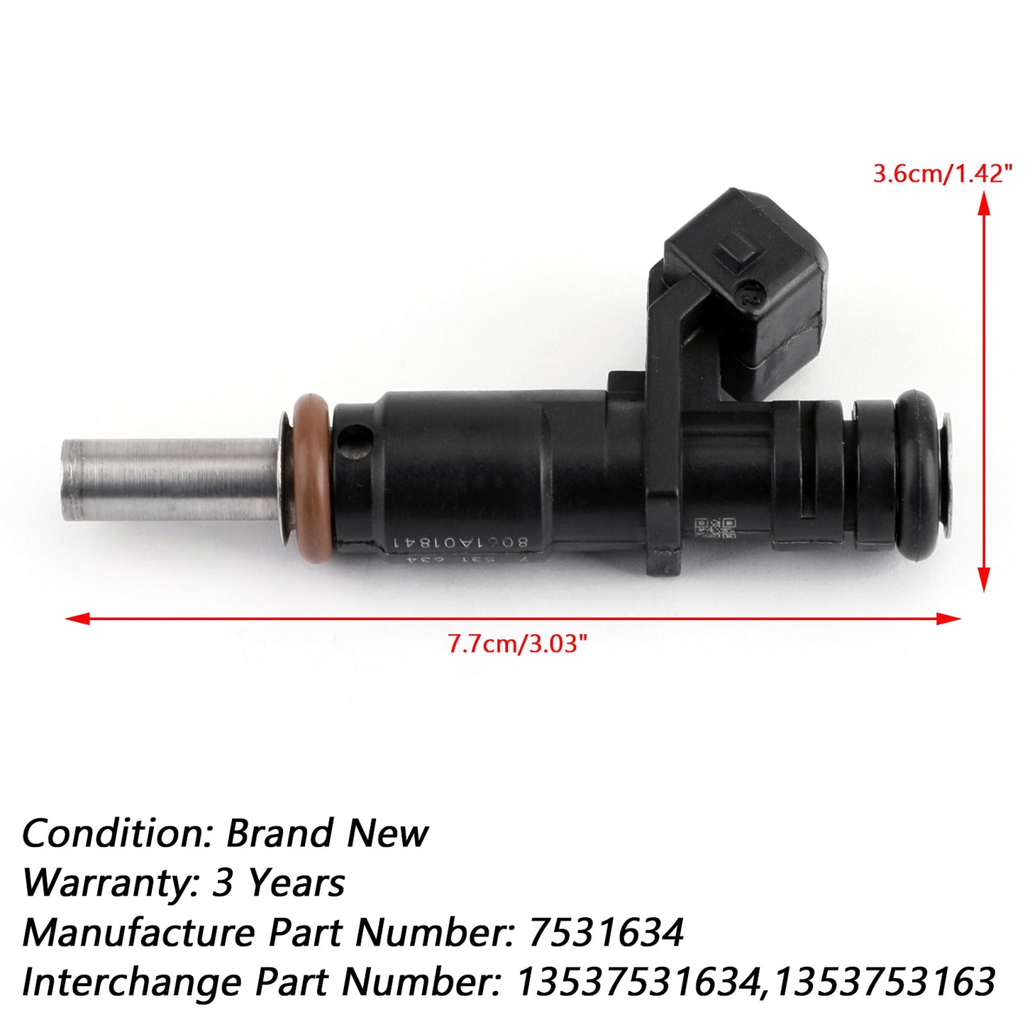 2007-2008 BMW 328xi 6PCS Fuel Injectors 7531634 13537531634 1353753163