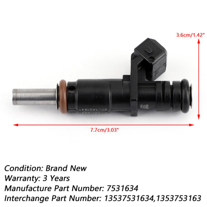 2007-2008 BMW 328xi 6PCS Fuel Injectors 7531634 13537531634 1353753163