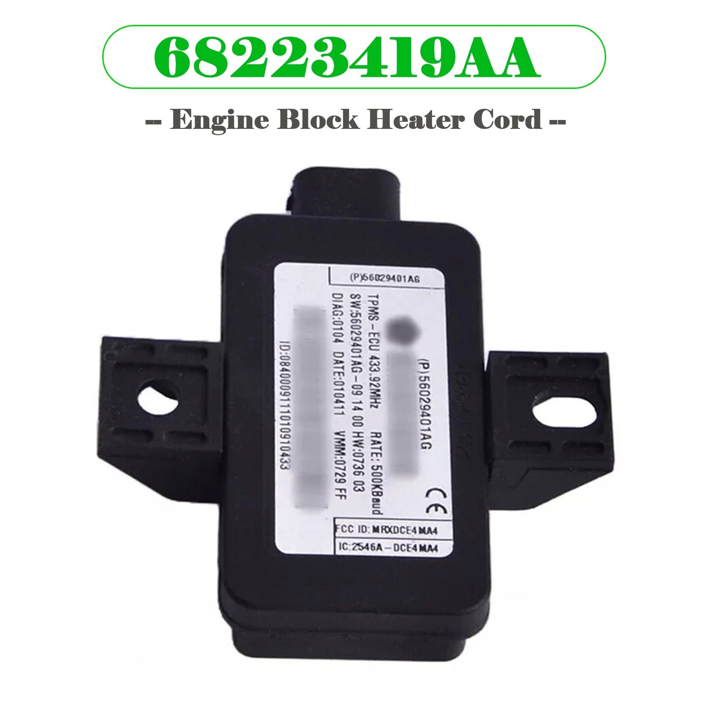 2013 Dodge Durango Jeep Wrangler Tire Pressure Monitoring Module 56029401AH