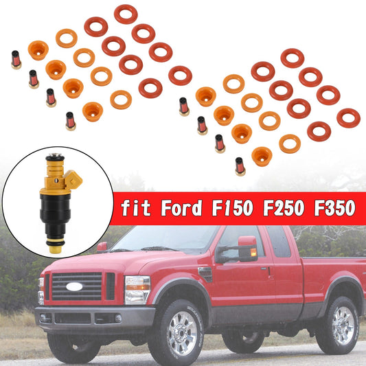 1990-1996 Ford E-250 Econoline 5.8L V8 8 set Fuel Injectors Rebuild Repair Kit 0280150943