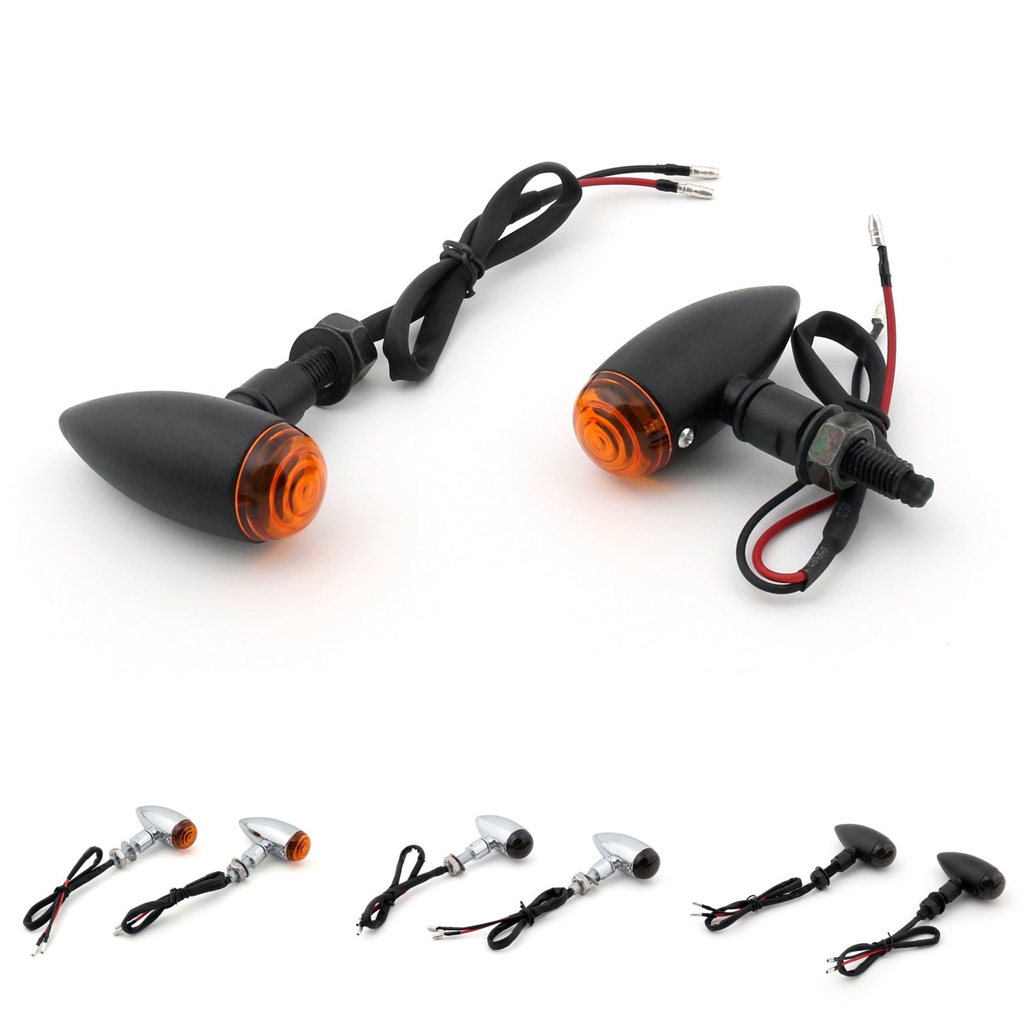 Harley Softail Dyna Sportster V-Rod 2Pcs Bullet Turn Signal Light Champoo