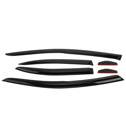 Car Window Sun Rain Guard Visors Kit 6PCS For Mitsubishi Lancer 2008-2017