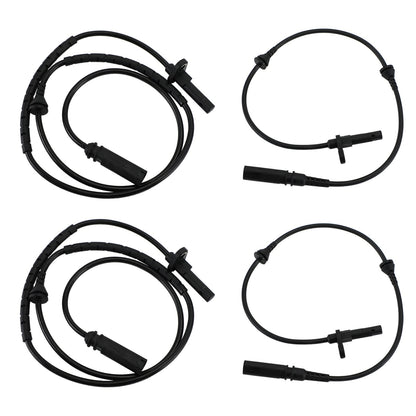 BMW X5 X6 4pcs Front and Rear L&R ABS Speed Sensor 34526771776 34526771777