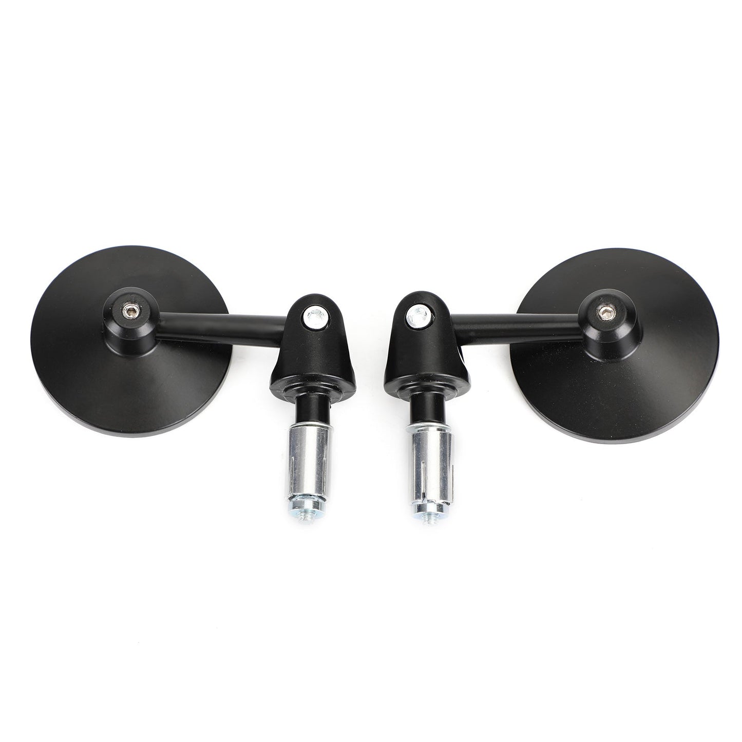 Pair 73mm Motorcycle Steetfighter Convex Bar End Mirrors for 7/8" Bar - BLACK