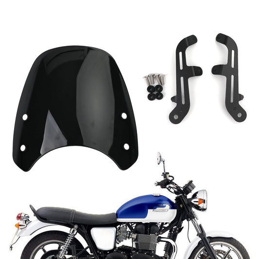 ABS Plastic Motor Windshield WindScreen for Triumph Bonneville T100 T120 Black