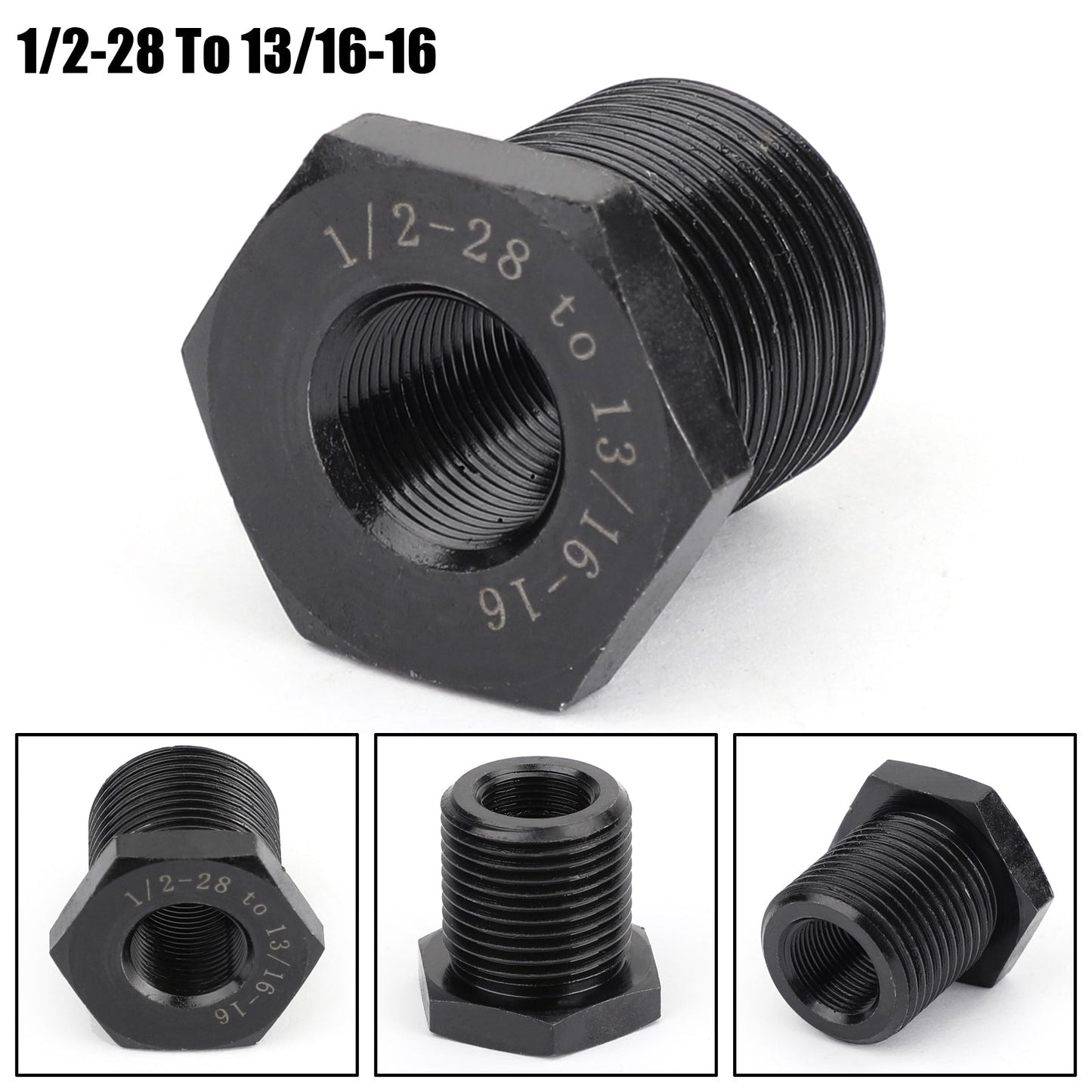 1/2-28 To 13/16-16 Oil Filter Threaded Adapter Stronger Than Aluminum New