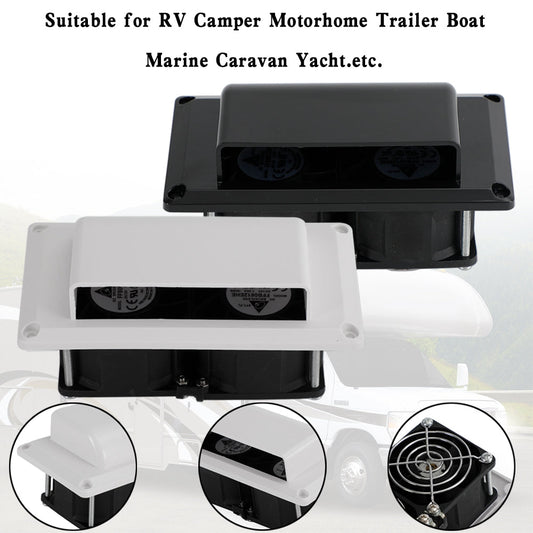 RV Boat Caravan 12V Side Air Cooling Blower Fan Vent Exhaust Ventilation